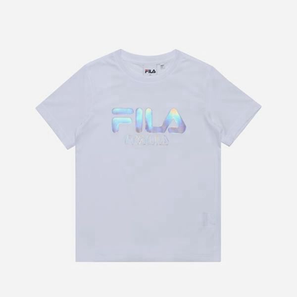 Camisetas Manga Corta Fila Niñas Blancas - Prism Logo S/S - España 863759INF